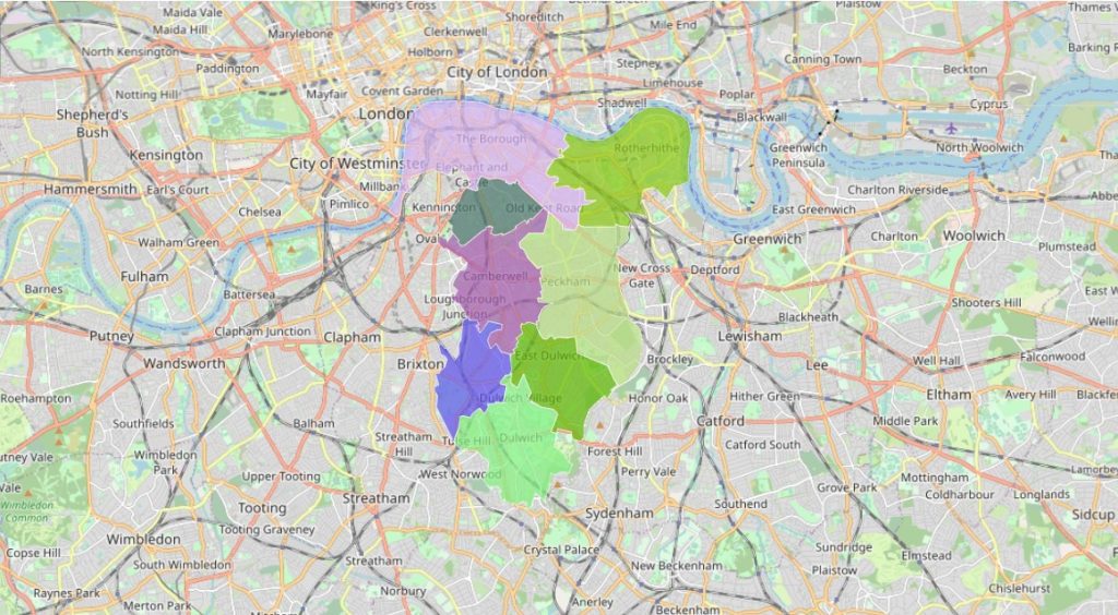 postcode map area for our end of tenancy cleaning service